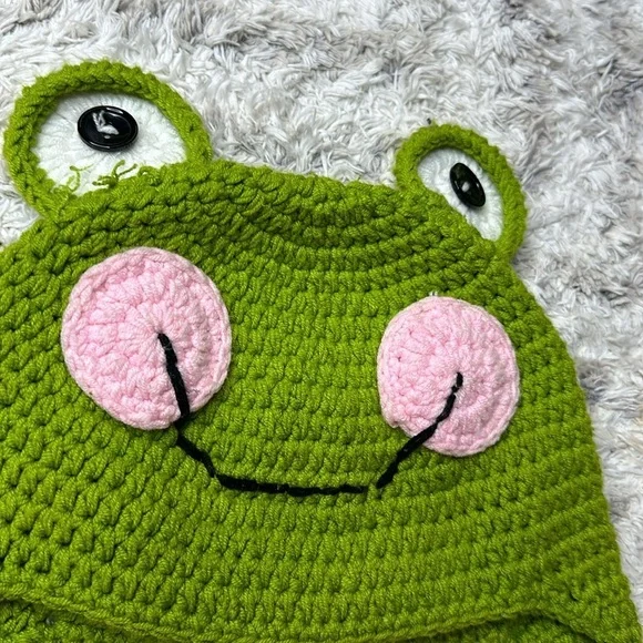 Knit frog hat - Picture 2 of 5
